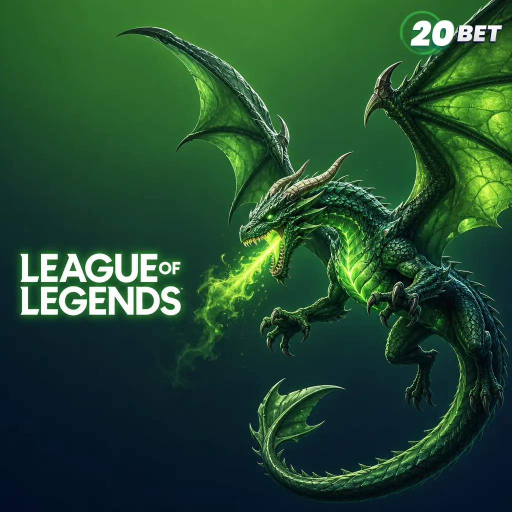 League of Legends: sázení na 20bet na vítěze, věže i handicapy map v turnajích jako Worlds, MSI, LEC, LCK a LPL