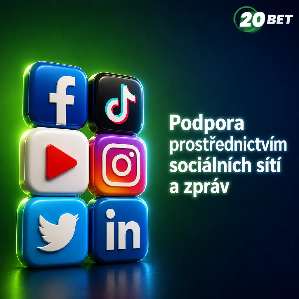 Sociální sítě 20bet slouží hlavně k novinkám, pro účty a platby doporučen live chat či e-mail.