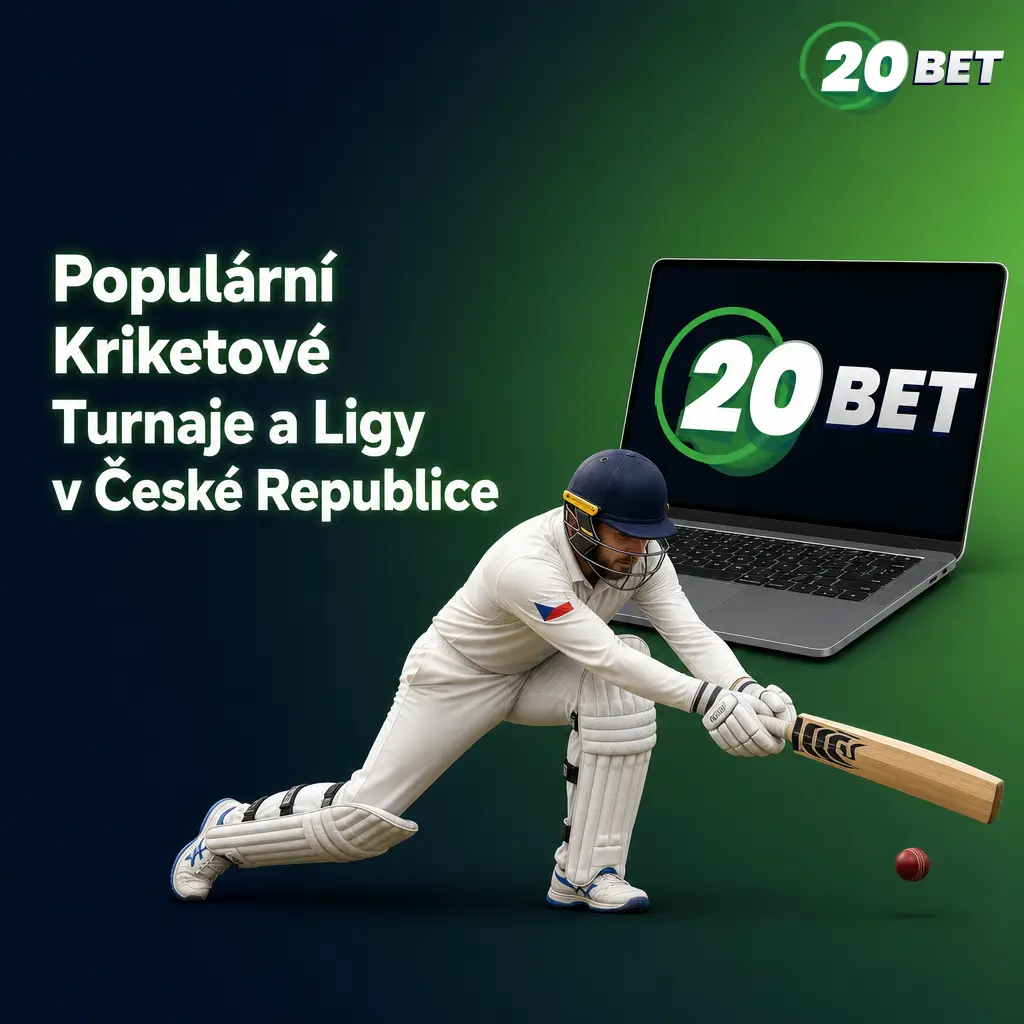 Přehled populárních kriketových turnajů jako IPL, ICC World Cup a The Ashes s možností sázení na 20bet.
