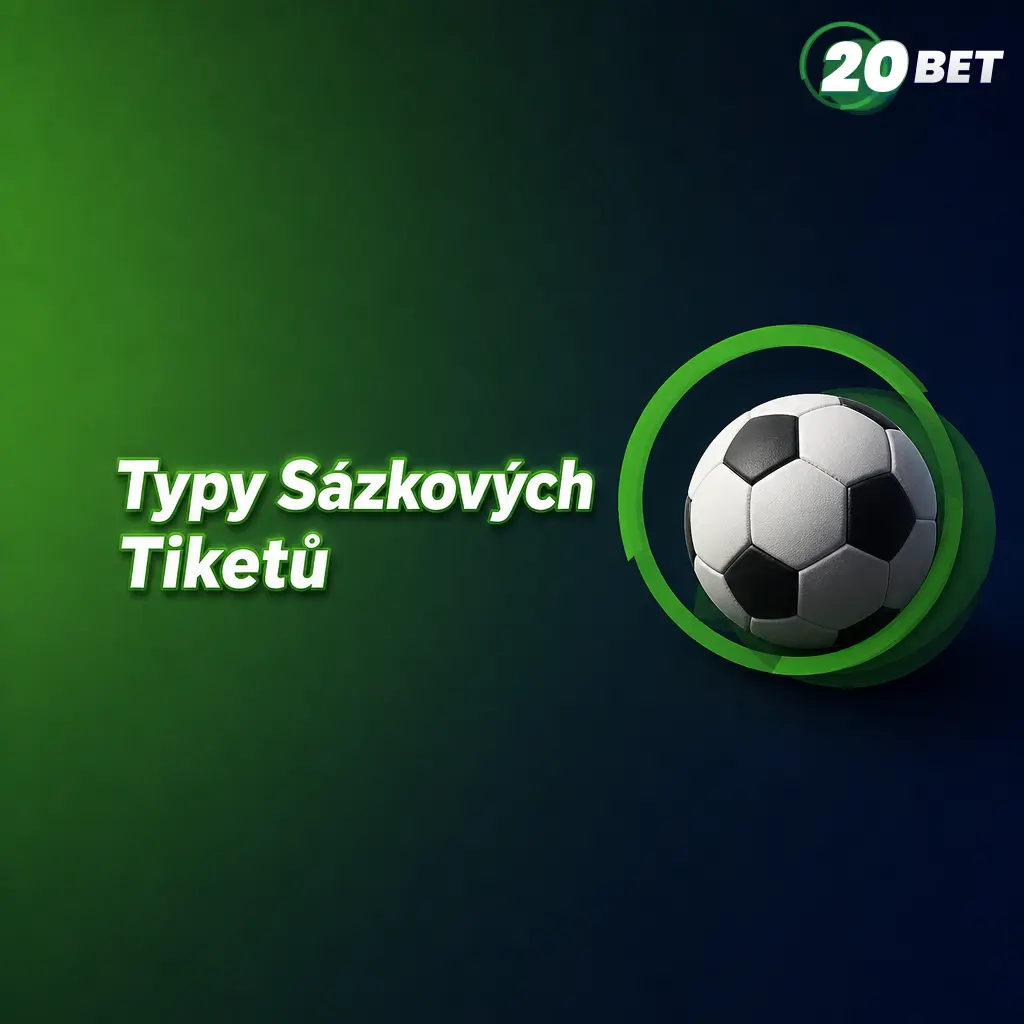 Typy sázkových tiketů na 20bet: Single, Systém a Expres (AKO) pro různé sázkové strategie.
