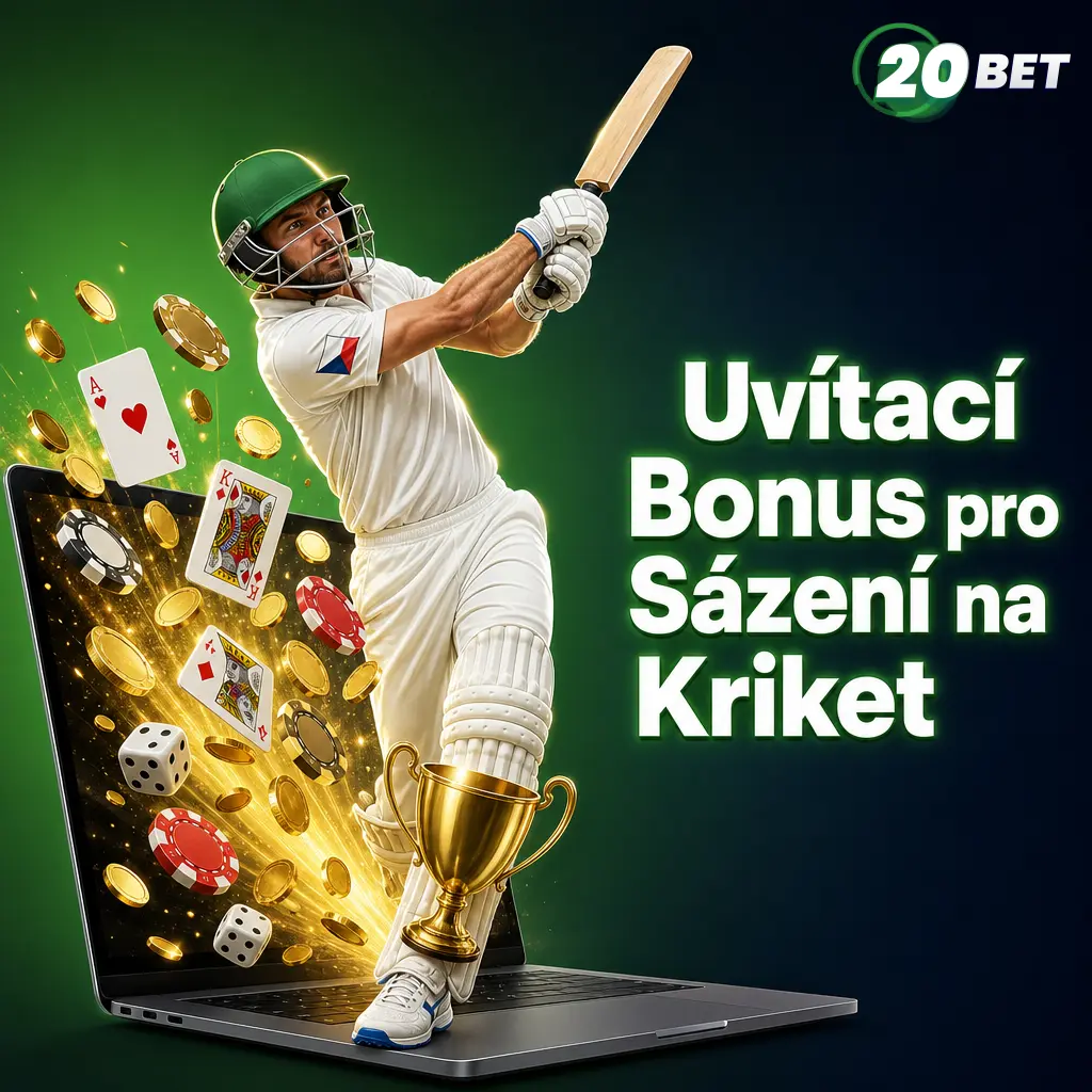 Uvítací bonus 100 % až 2 500 Kč na sázení na kriket od 20bet – IPL, T20 World Cup a Test zápasy
