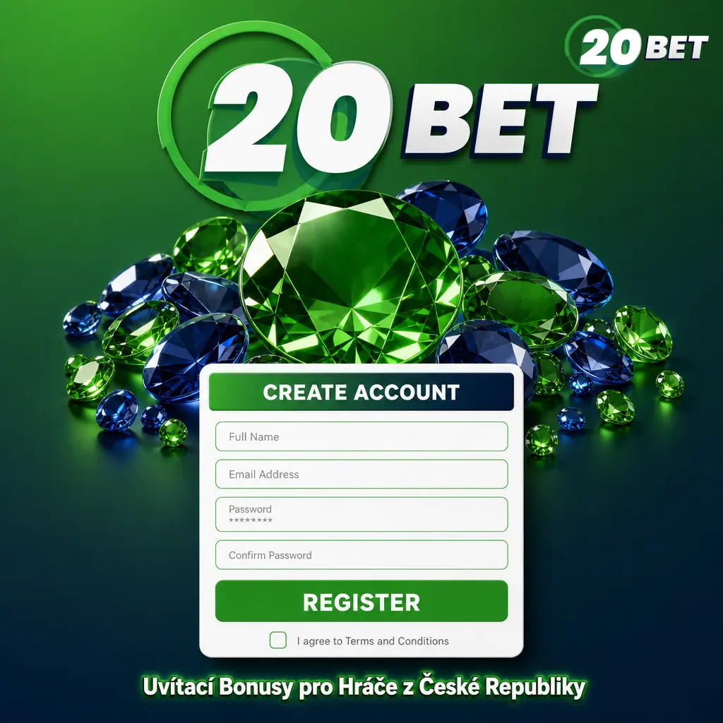 Uvítací bonusy 20bet pro české hráče: 100% sportovní bonus do 2 500 Kč a kasino bonus do 3 000 Kč s free spiny.
