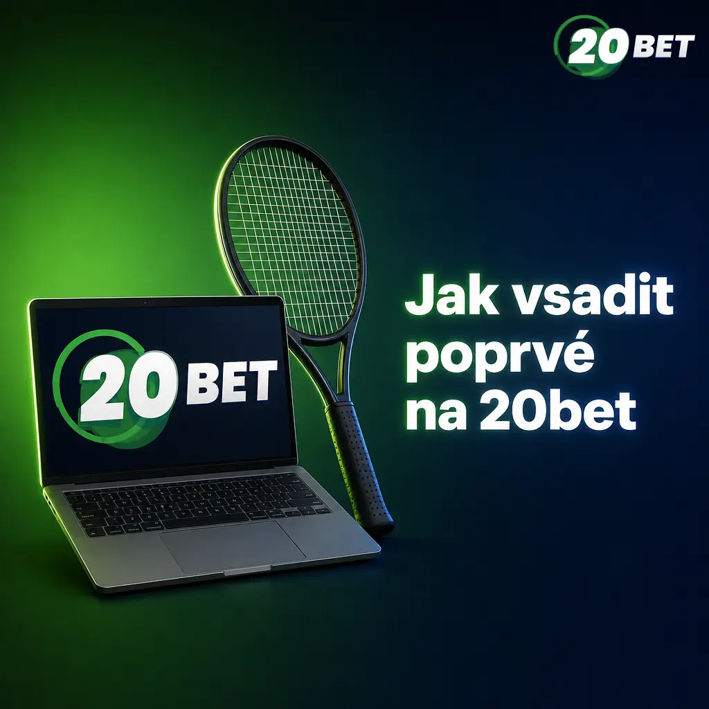 Návod, jak vsadit poprvé na 20bet – přihlášení, výběr sportu, kurzu a potvrzení sázky v tiketu.