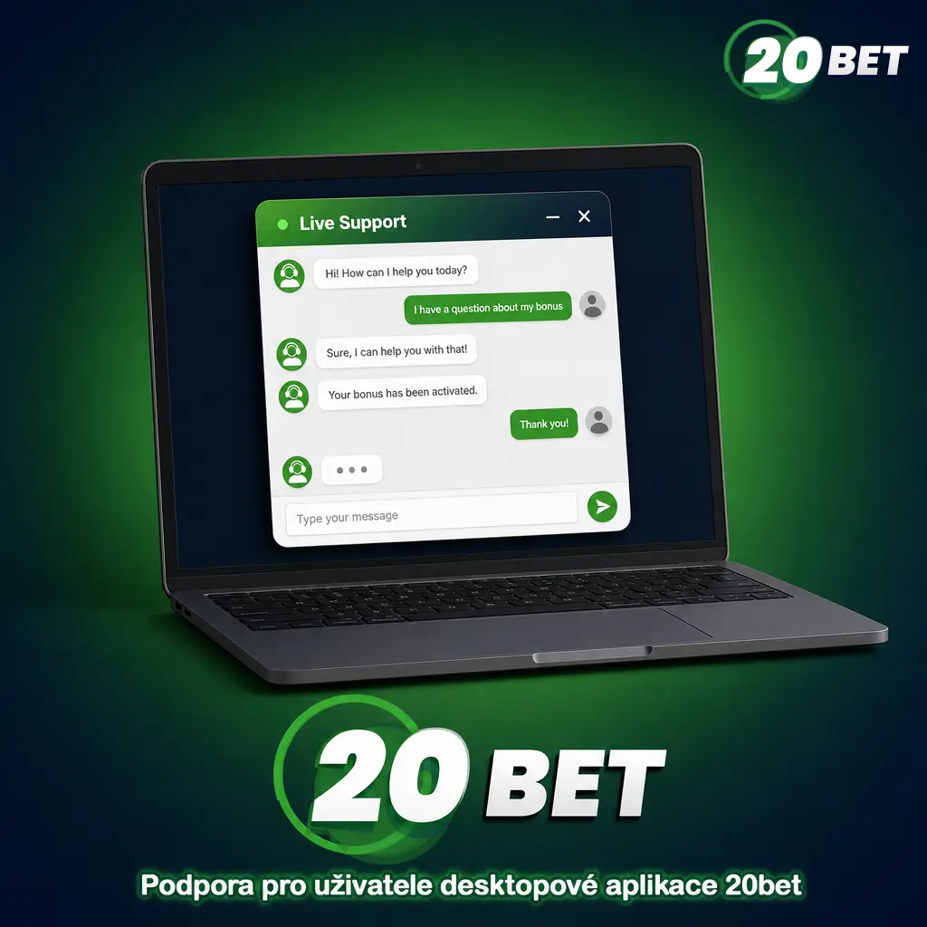 Podpora pro uživatele desktopové aplikace 20bet – živý chat, e-mail a centrum nápovědy
