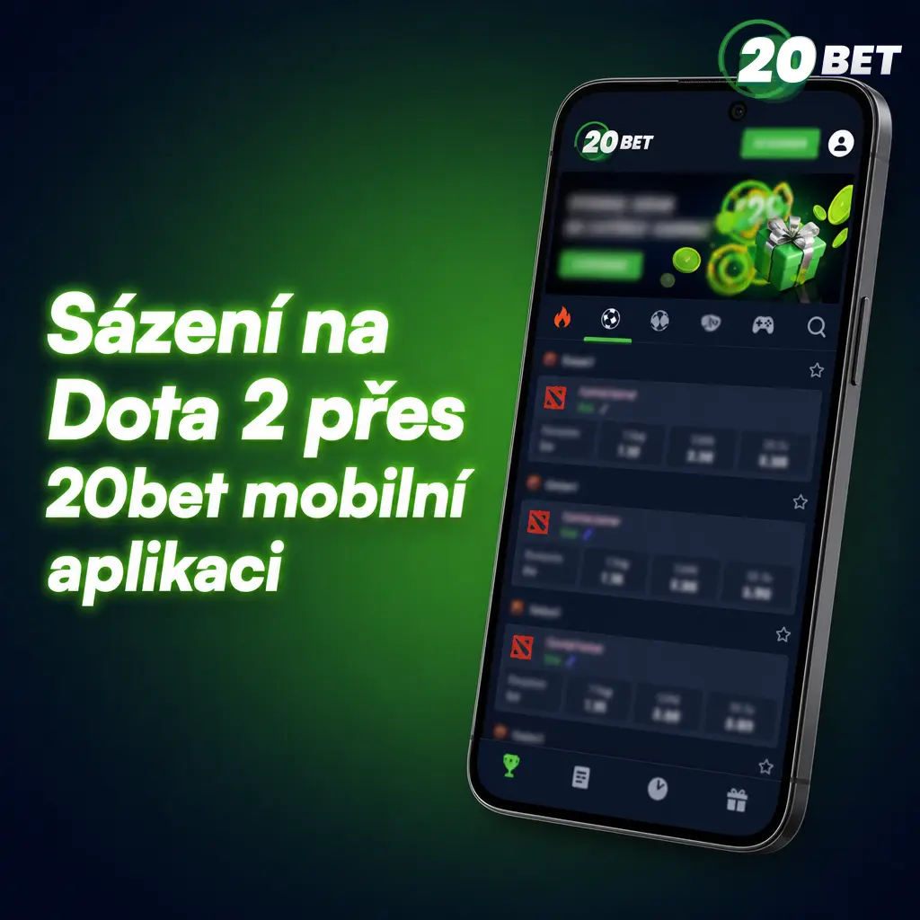 Sázení na Dota 2 v mobilní aplikaci 20bet s živými kurzy a rychlým zadáním tiketu