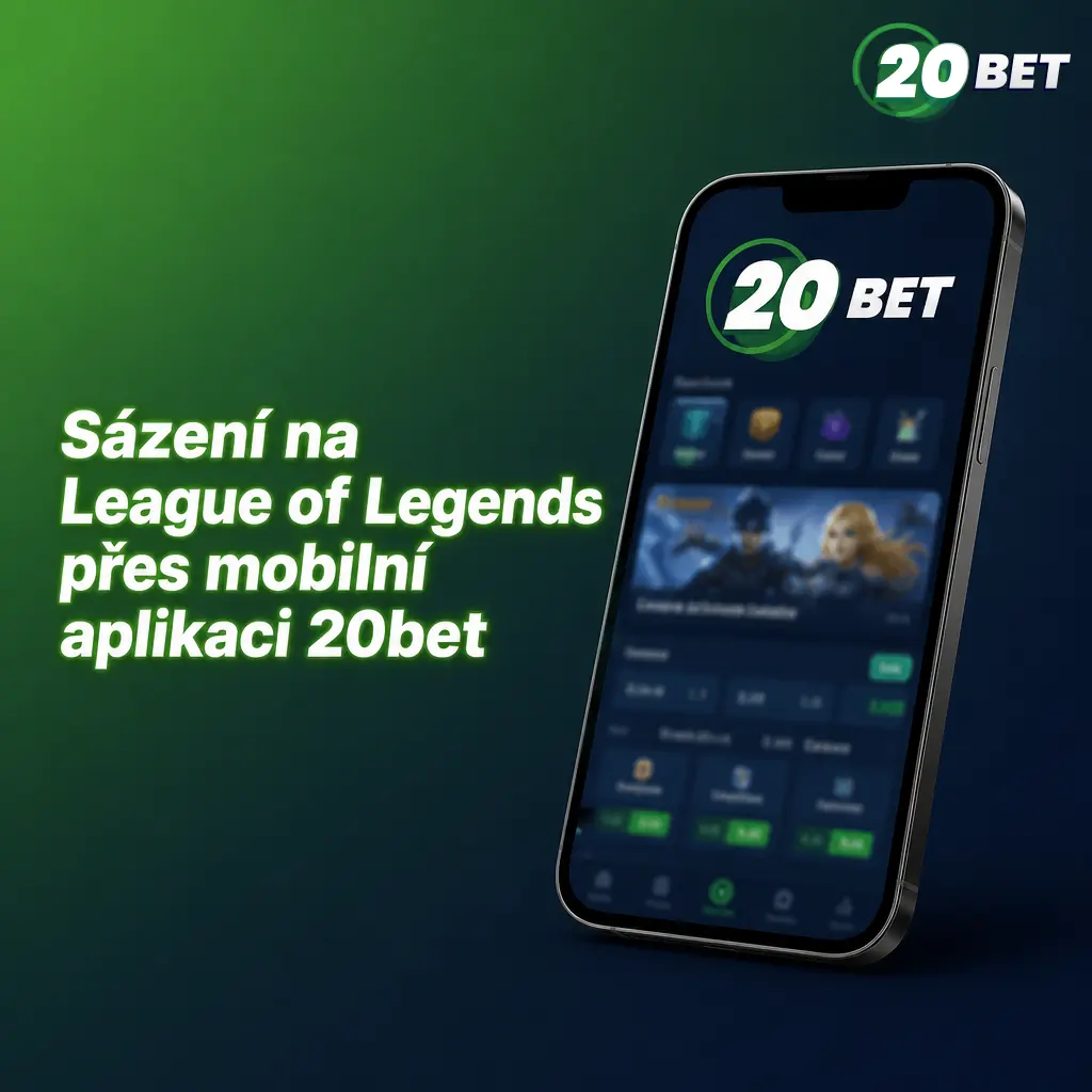 Mobilní aplikace 20bet pro sázení na League of Legends s živými kurzy na Android a iOS