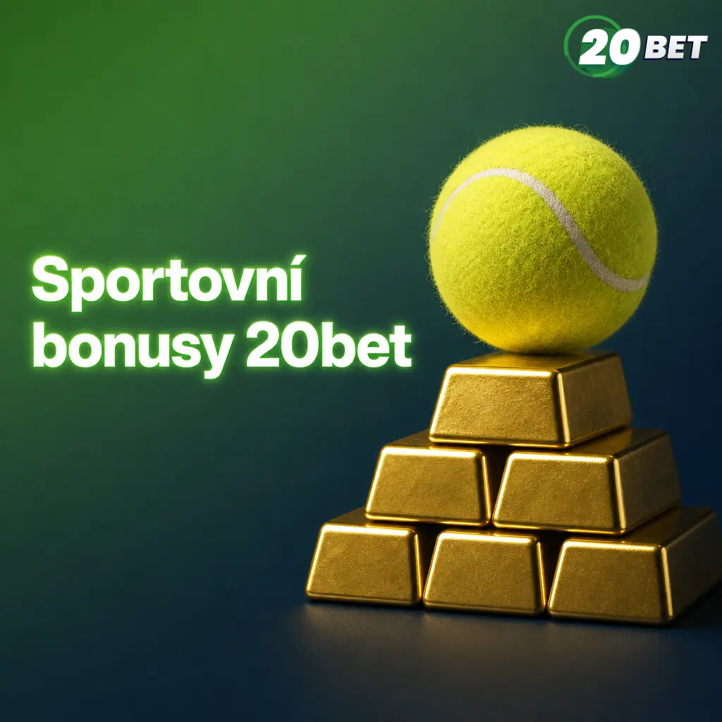 Sportovní bonusy 20bet: uvítací bonus 100 % do 2 500 CZK, bonus za kumulované sázky a cashback z live sázek