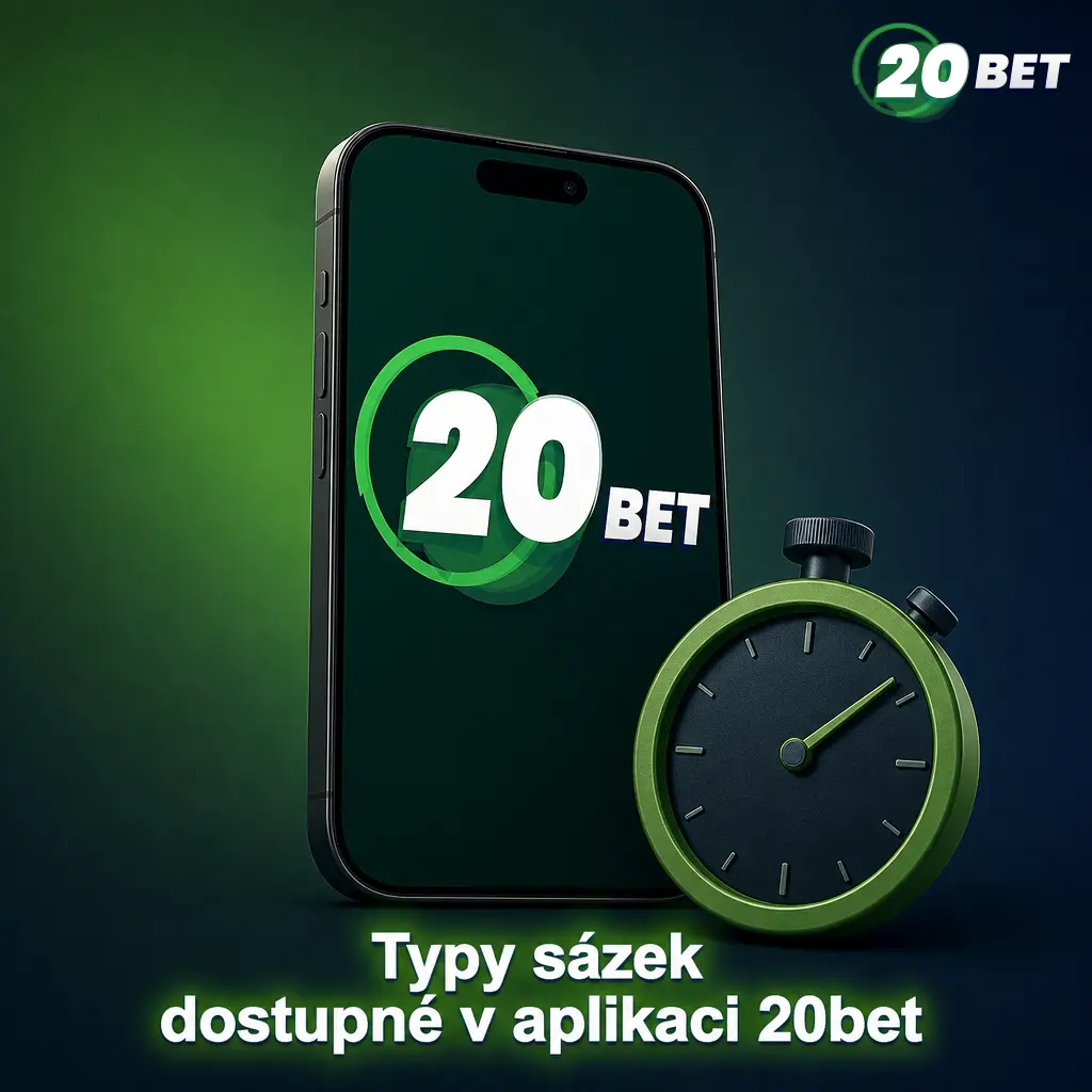 Přehled typů sázek v aplikaci 20bet: single, kombi, systémová, live a Bet Builder