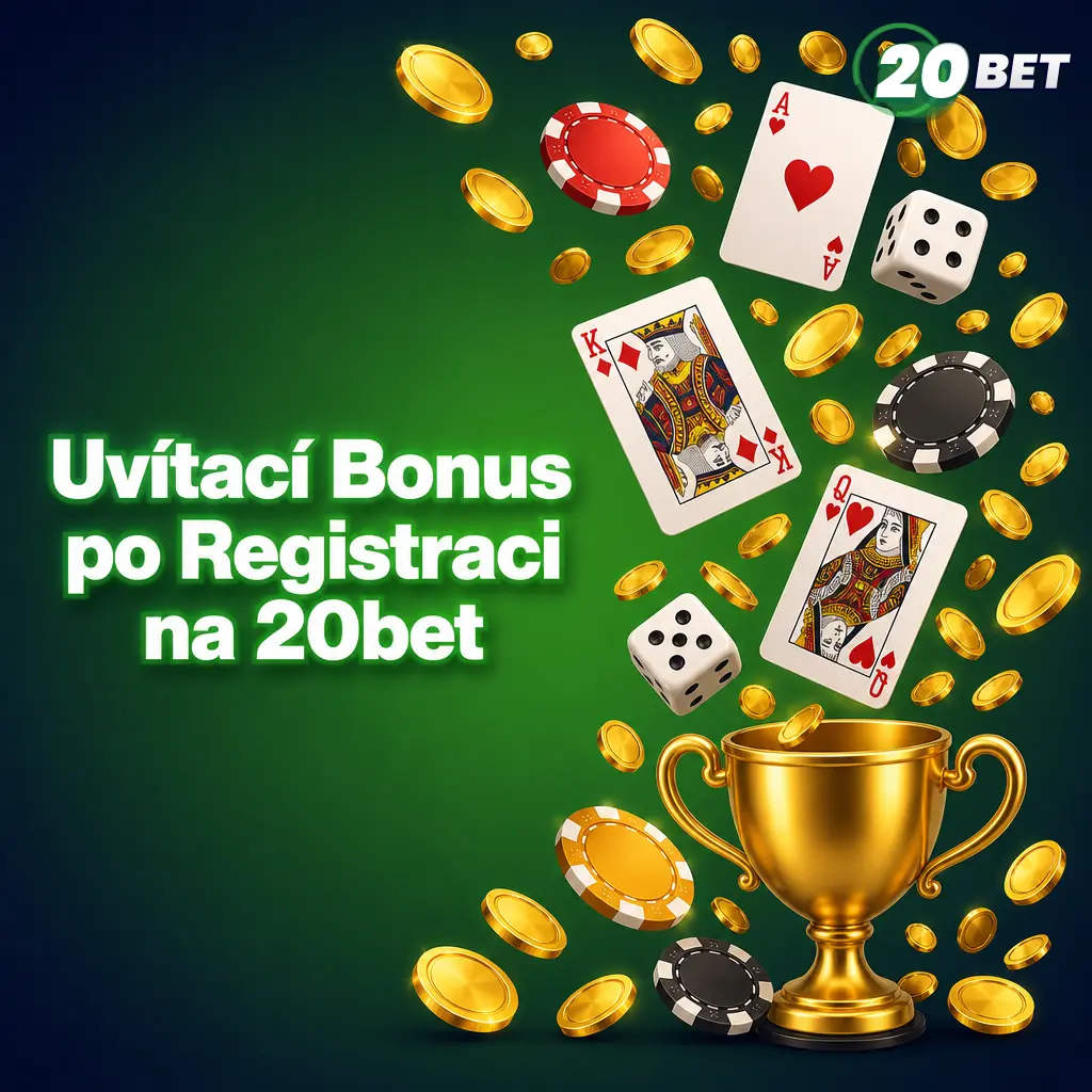 Uvítací bonus po registraci na 20bet: sportovní bonus až 2 500 Kč nebo casino bonus až 3 000 Kč a 120 free spinů