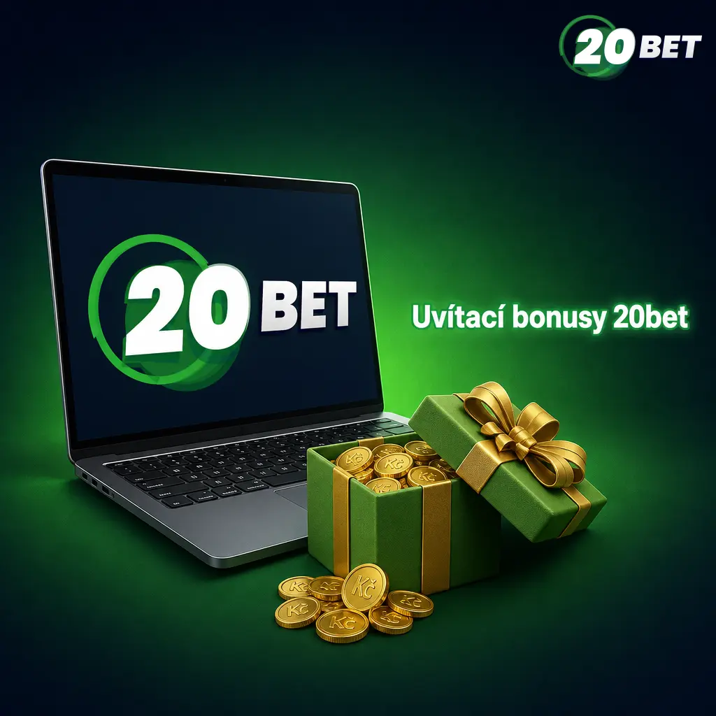 Uvítací bonusy 20bet: sportovní bonus 100 % do 2 500 CZK a casino bonus 100 % do 3 000 CZK s free spiny.