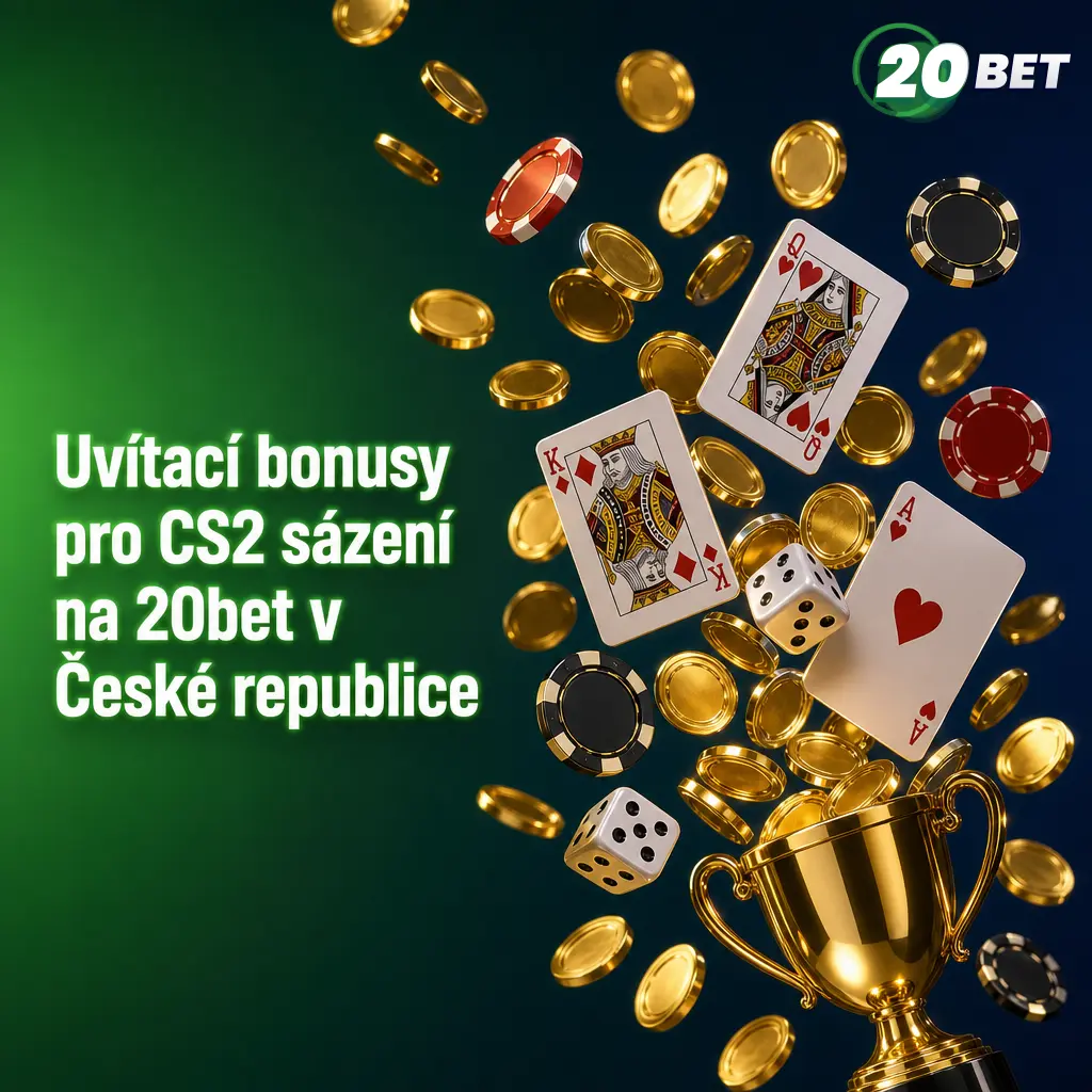 Uvítací bonus 20bet: 100 % až 2 500 CZK na sportovní sázky CS2 nebo casino bonus s free spiny