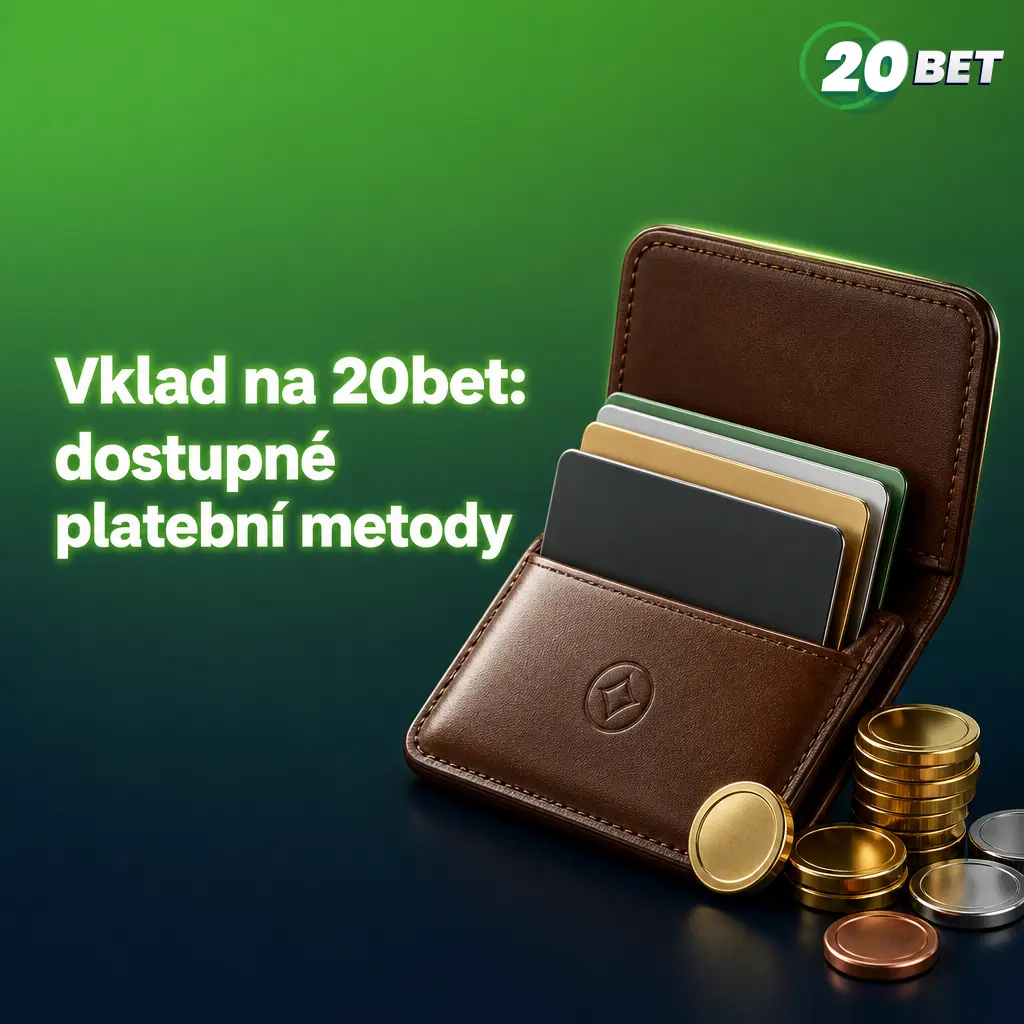 Vklad na 20bet: dostupné platební metody jako Visa, Mastercard, Skrill, Neteller a kryptoměny
