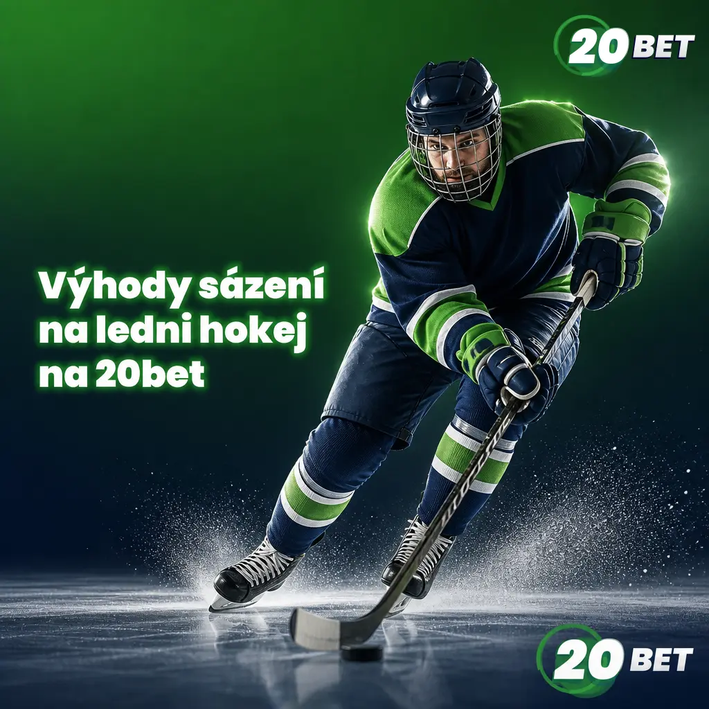 Výhody sázení na lední hokej na 20bet: přes 20 trhů, live kurzy, statistiky, Cash Out a rychlé výplaty výher.