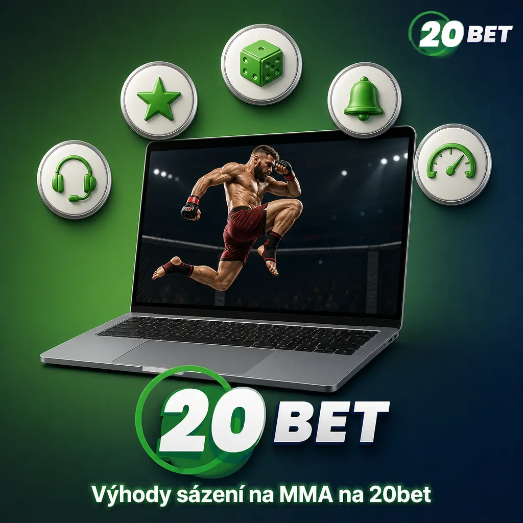 Kurzy na MMA zápasy UFC, Bellator, ONE a PFL na 20bet s živým sázením a Cash Out funkcí