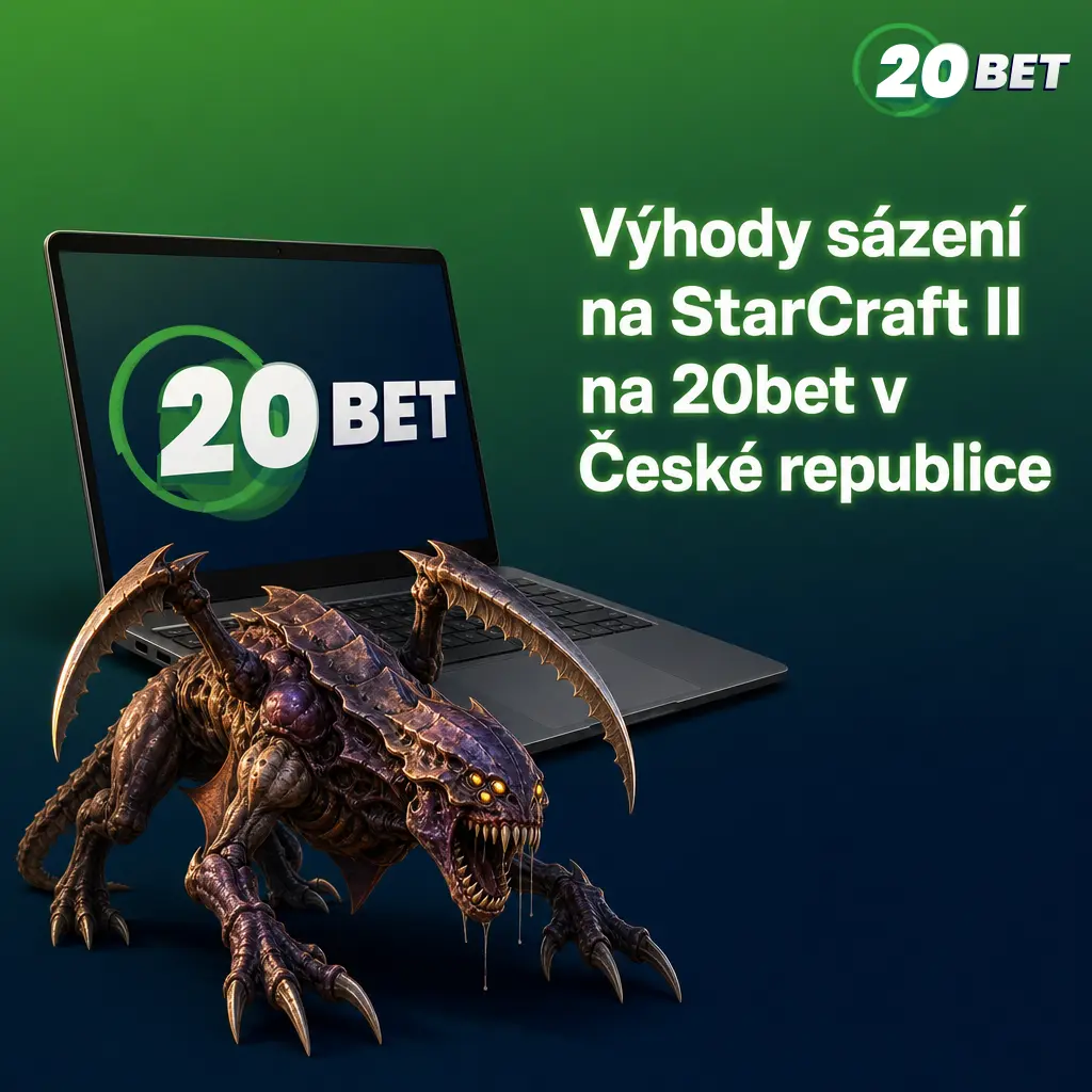 Výhody sázení na StarCraft II na 20bet: bonus 2 500 Kč, platby v CZK, podpora 24/7 a kurzy na GSL i ESL Masters.